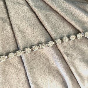 Silver Tone, Rhinestone 6" Tennis Bracelet